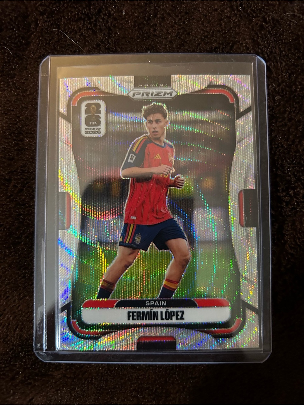Panini Prizm Fermín López Soccer Card - Red & Blue